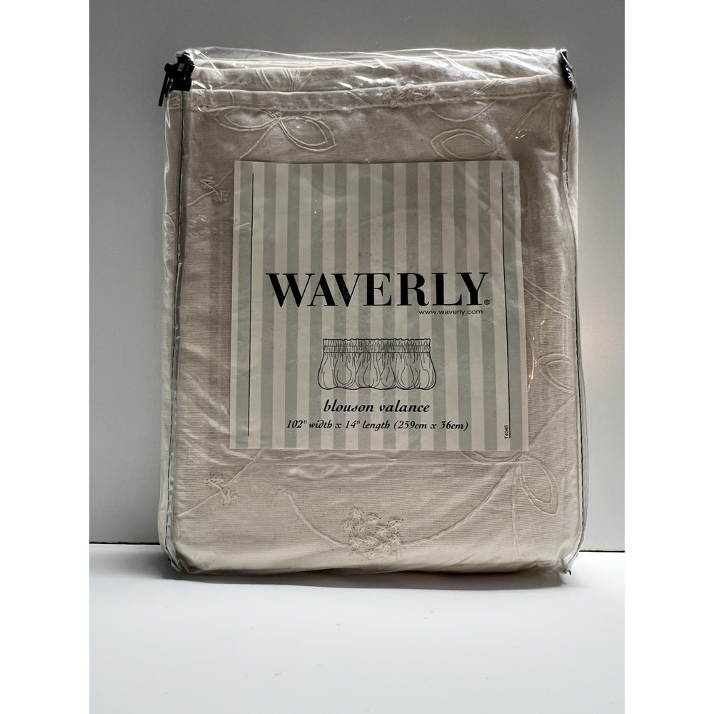 Waverly Blouson Valance Candlewicking Classic Natural